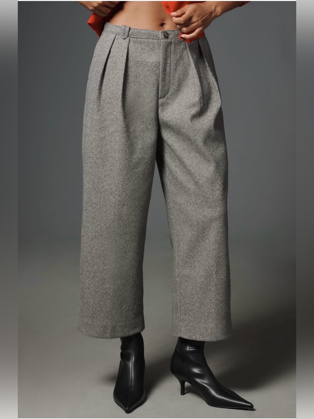 Anthropologie Maeve Brushed Cropped Trousers